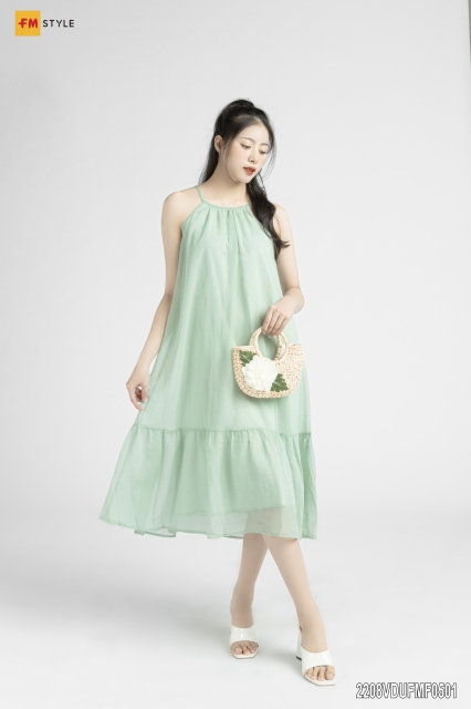 Váy Suông Dáng Dài Cổ Yếm Đuôi Cá | FM Style