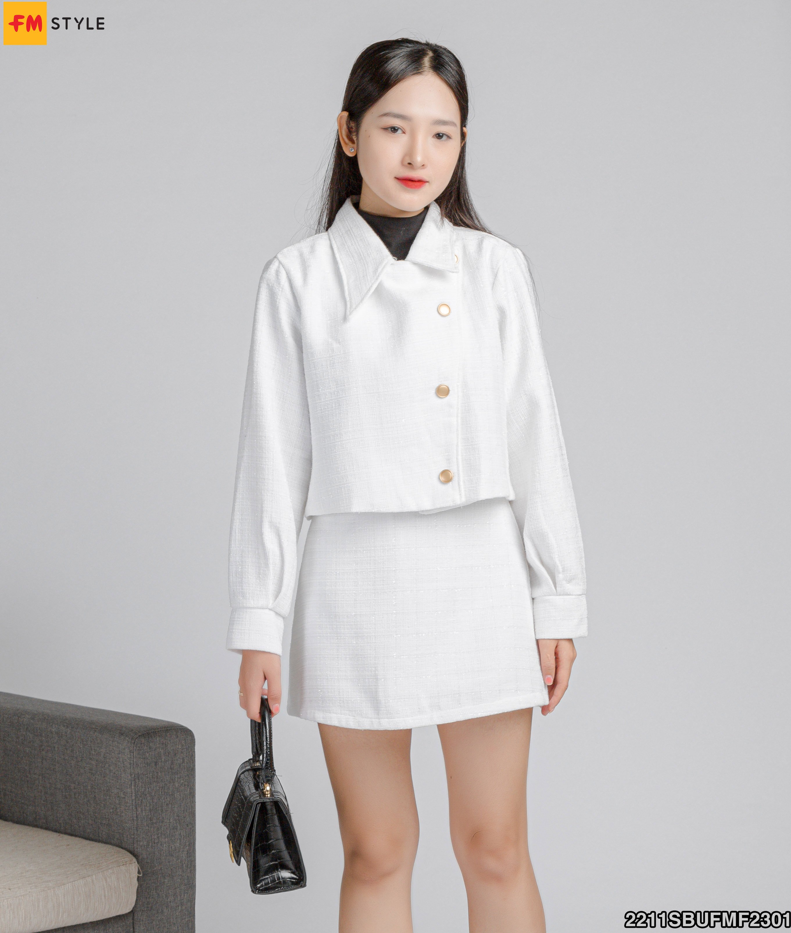 Chân váy chữ a kiểu vintage Hàn Quốc lưng cao bigsize dáng xẻ tà dài qua  gối đẹp mặc đi chơi làm công sở màu trắng đen thời trang - MixASale