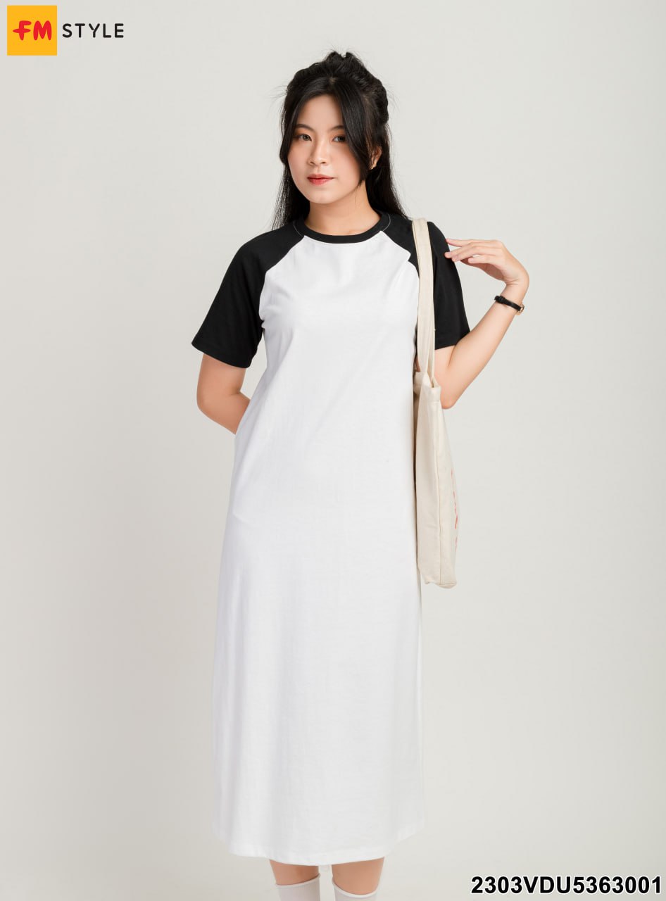 Mua Online Váy suông nữ cộc tay in chữ cest chic nhiều màu lựa chọn |  Khuyến mãi giá rẻ 89.000 đ