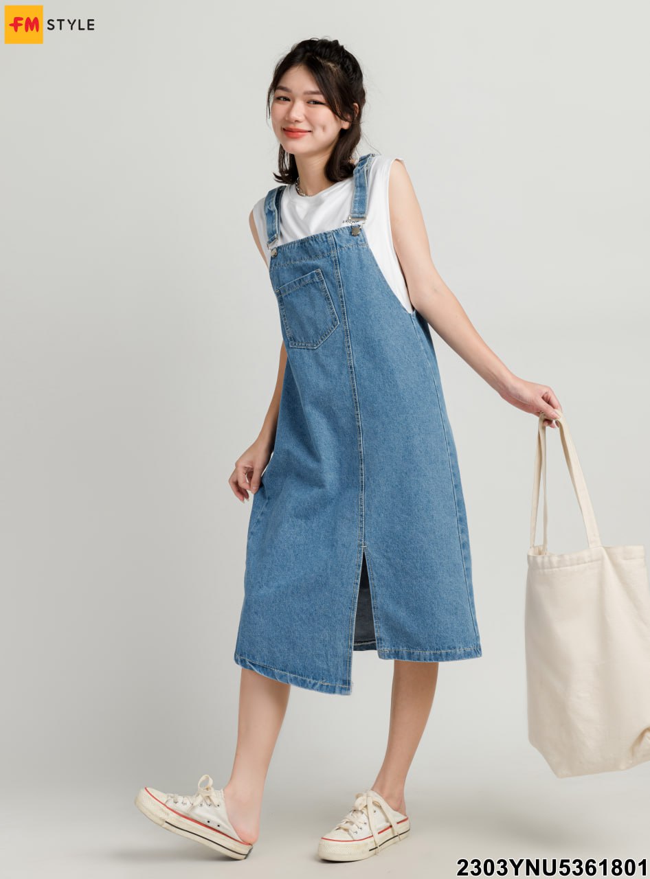 Quần áo bé gái: Váy yếm jean cho bé gái hàng xuất xịn phong cách hiện đại  ngầu bụi từ 20kg đến 52kg màu xanh nhạt wash loang