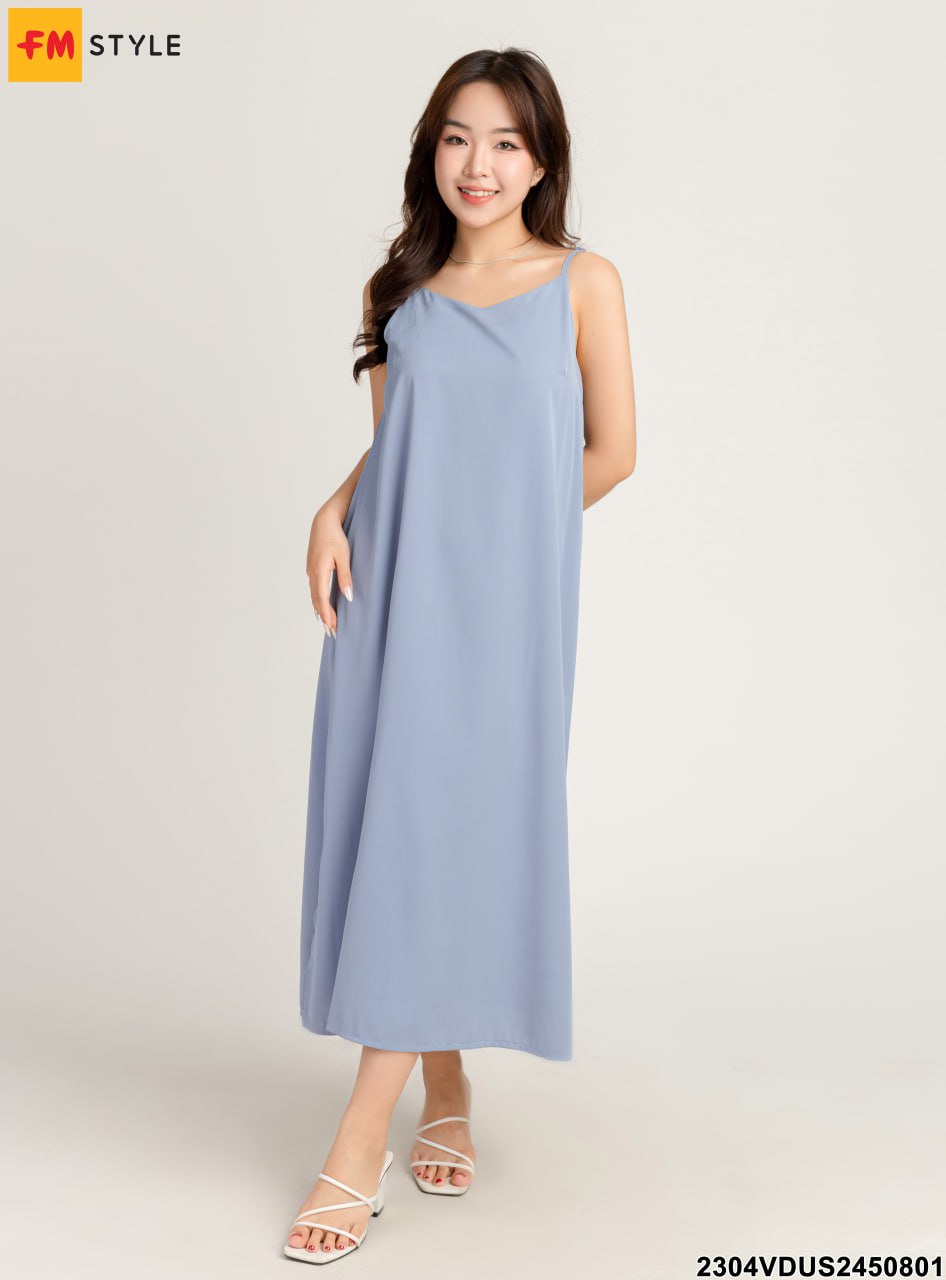 Váy Len Dệt Kim 2 Dây Body Sọc Ngang Dáng Dài Ngang Gối | Bé Tiu Clothing -  Tìm Voucher