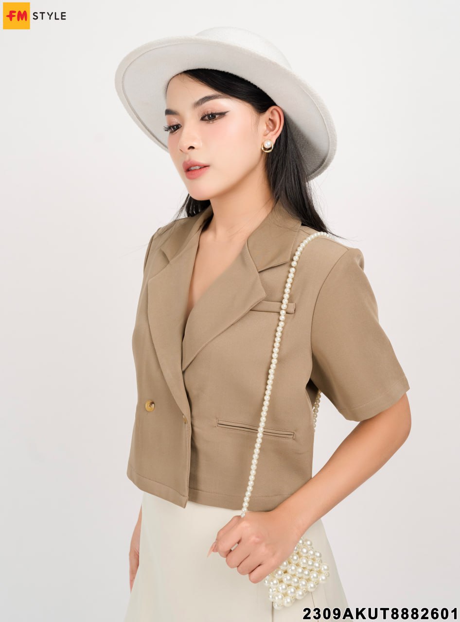 Áo Blazer Nữ Tay Ngắn Kiểu Dáng Ngắn Croptop Áo Vest Croptop Hàn quốc BL02  - Áo vest, blazer nữ | ThờiTrangNữ.vn
