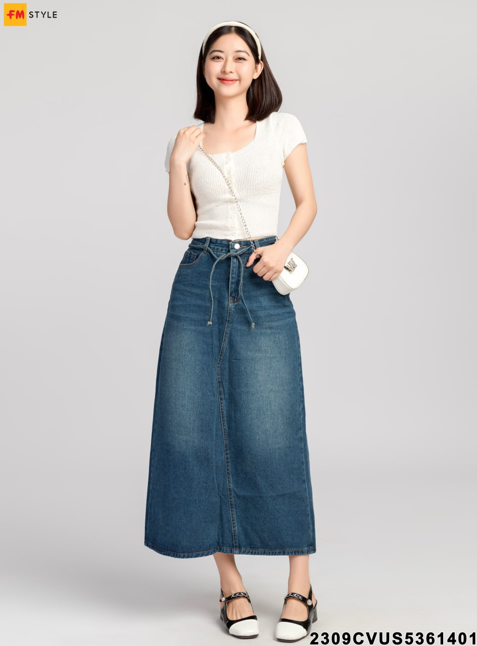 Váy Jean Nữ - Chân Váy Denim Chữ A Lưng Cao Ôm Dáng Sang Chảnh Phong Cách  Hàn Quốc | Shopee Việt Nam